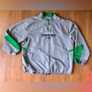 Vancouver Canucks — Reebok 1/4 Zip-Up Pullover Windbreaker — Size Men’s 2XL